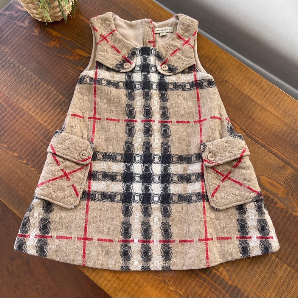 Dress wool 4T sleeveless Burberry beige